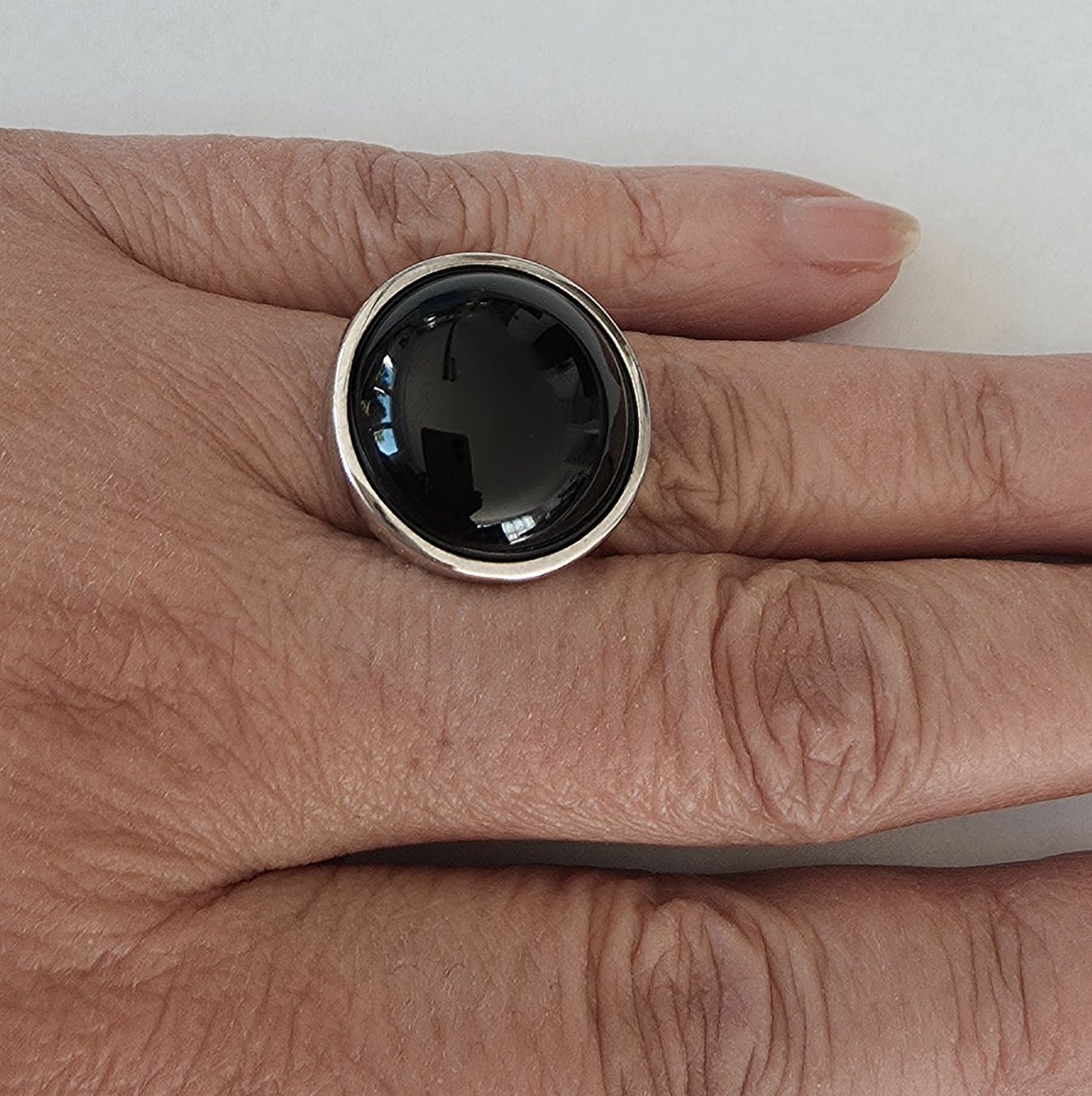 Anelli: Silber 925 Ring mit Cabochon Onyx - Neu – Nuovo e nell'imballaggio originale da Uetikon am See venduto da Coralreef 7