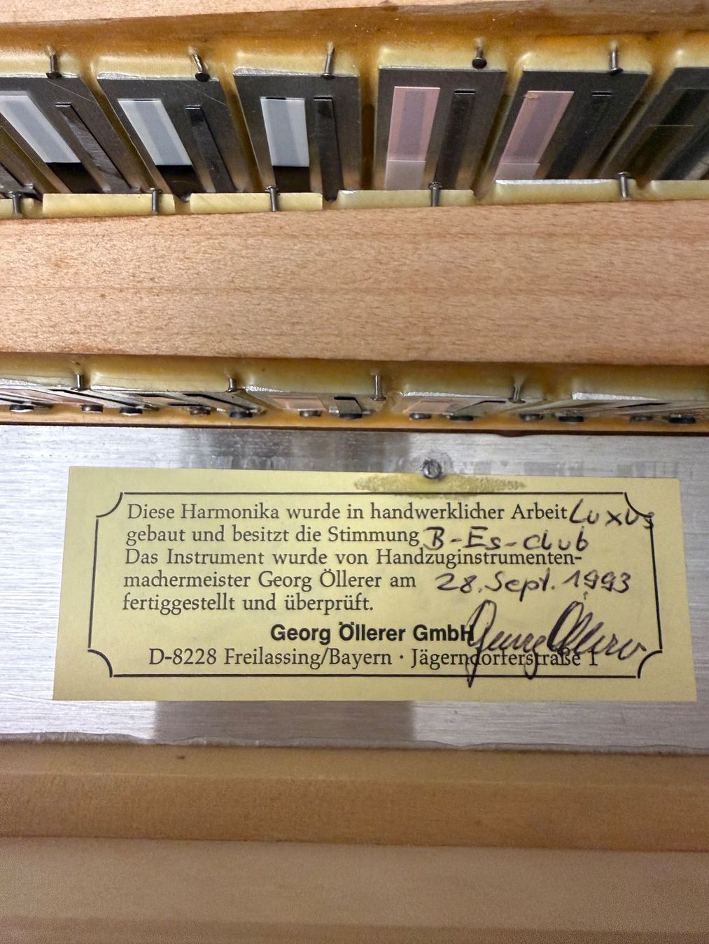 Musikinstrumente: Steirische Harmonika  Diatonisch B E s club mit Koffer – Gebraucht aus Eglisau von CEBELAS 7