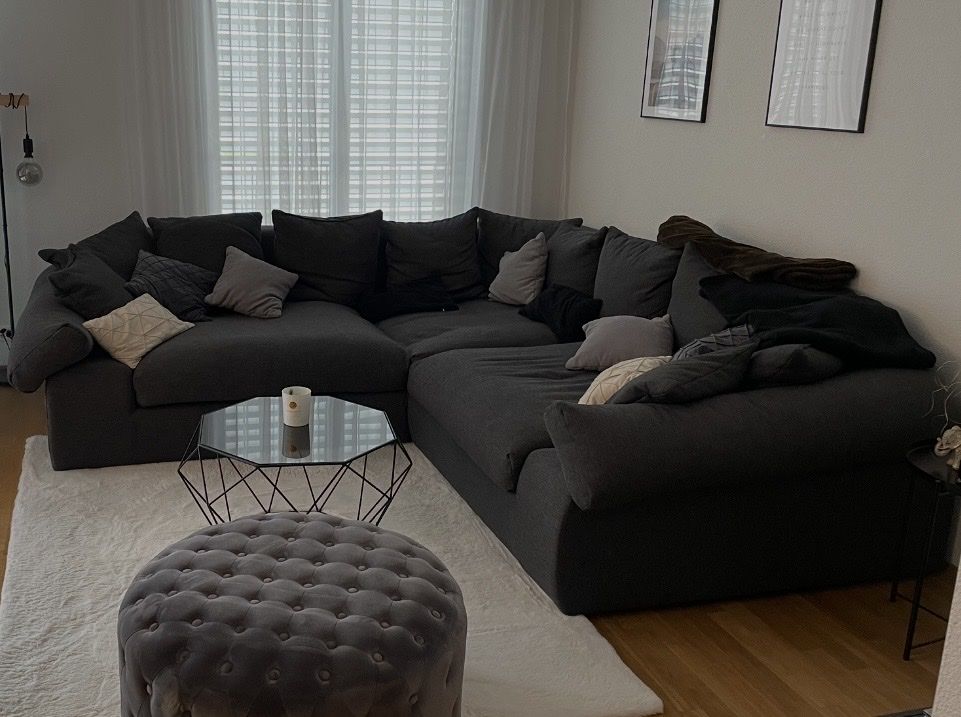 Divani: Ecksofa dunkelgrau 250x250 – Usato da Oensingen venduto da rom_6fhm