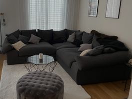 Ecksofa dunkelgrau 250x250