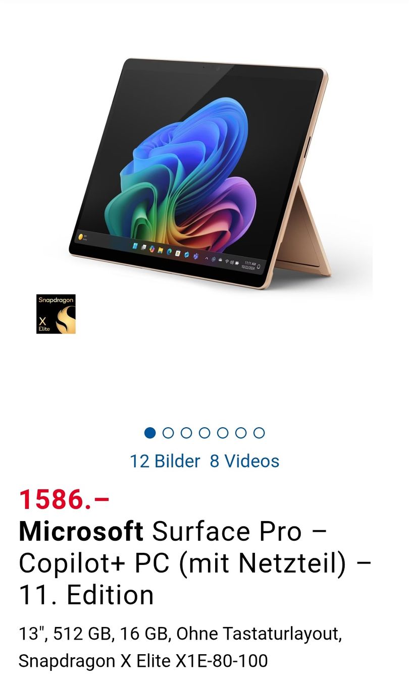 Microsoft Portables: Windows Surface Pro 11 Copilot + PC – Neuf (Voir description) à Thierachern par bcguggi 6