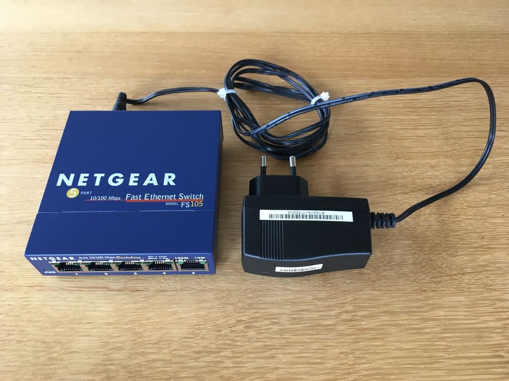 Netgear 5 Port 10/100Mbps Fast Ethernet Switch Model FS105 (Gebraucht ...