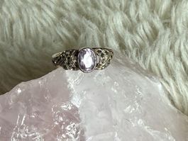 Vintage Silberring 925 mit lila Stein