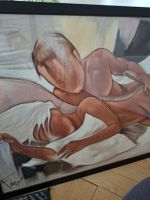 Tableau couple sensuel encadré signé Farel