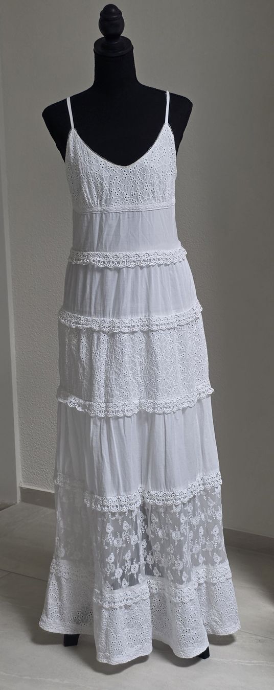 Vestiti: Wunderschönes, weisses Sommerkleid , Grösse L – Usato da Rheinsulz venduto da Gilea
