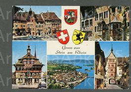 AK color Stein am Rhein SH 5- Bild-Gruss, Rabenfarb ≈ 1974