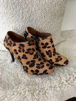 Leo Stiefeletten Ankle Boot Leder Ponyfell Gr.38 Top Zustand