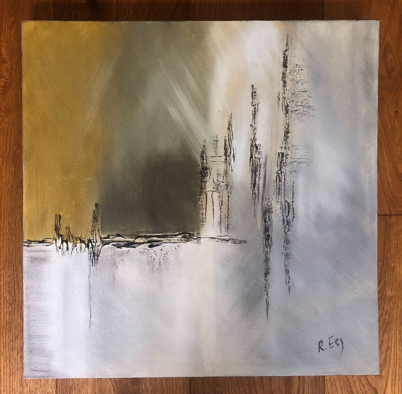 Foto & Immagini: Bild Acryl mit eingearbeiteten Spachtelstrukturen – Nuovo (secondo la descrizione) da Rheinfelden venduto da Brise8