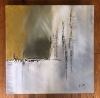 Bild Acryl mit eingearbeiteten Spachtelstrukturen