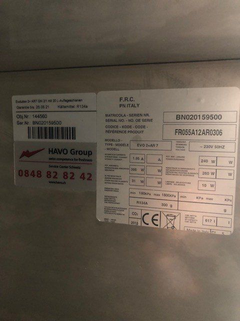 Frigoriferi: Friulinox Kühlschrank EVO 2+AR-7 – Usato da Effretikon venduto da abe_7b2k 1
