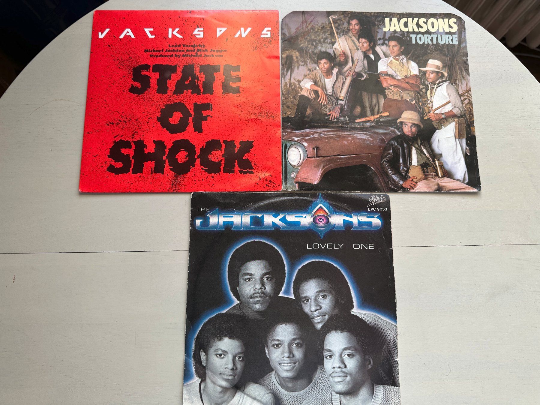 Dischi in vinile: JACKSONS MICHAEL JACKSON tolle rare Single Kult MICK JAGGER – Usato da Basel venduto da Partridge