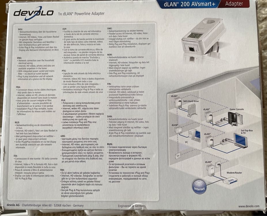 dLan 200 AVsmart+ Devolo Powerline Adapter | Kaufen auf Ricardo