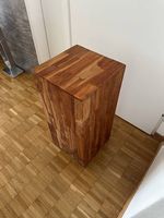Massivholz Holzsäule Dekosäule Holzpodest Teakholz