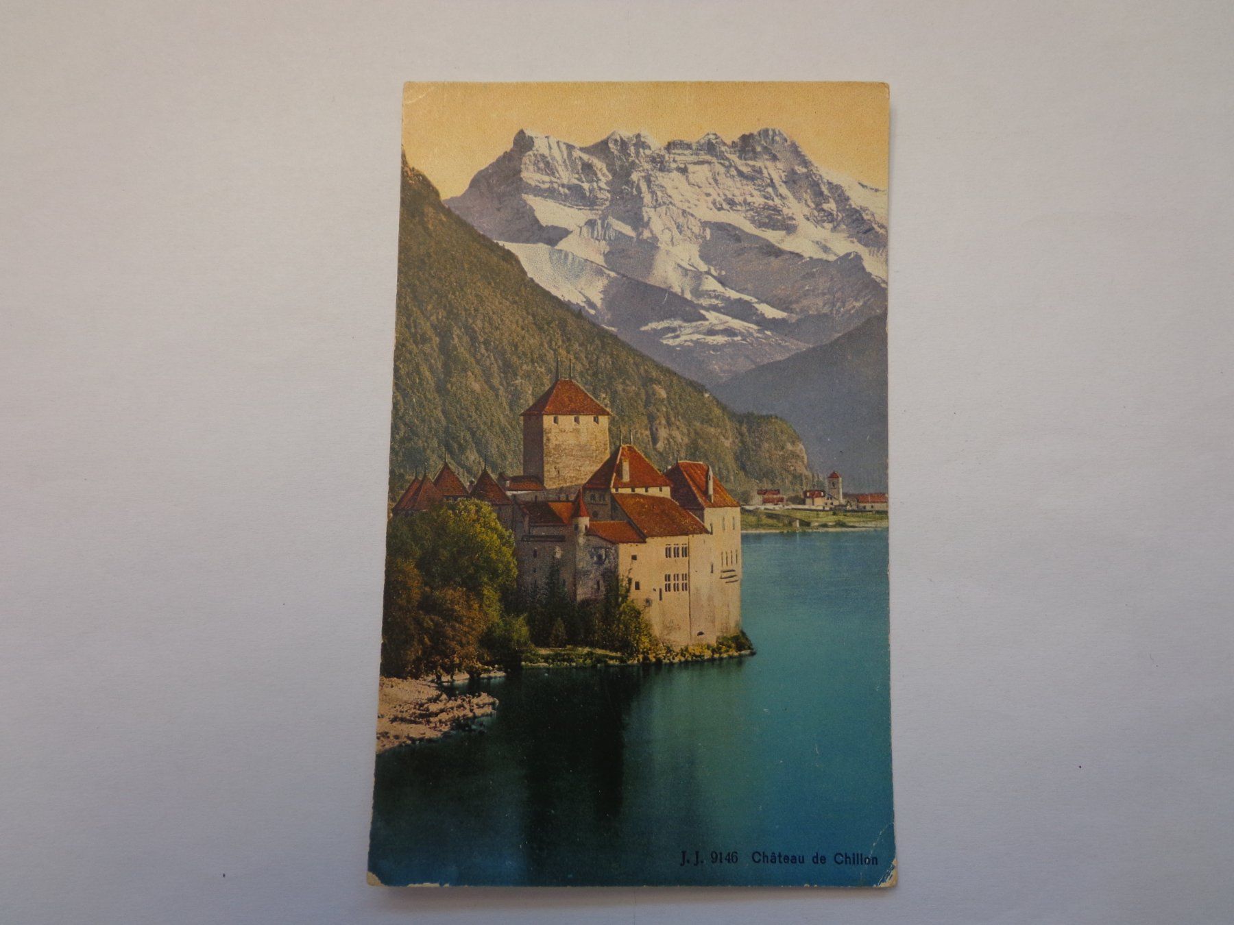 Ansichtskarten: Antike Postkarte Ansichtskarte Chàteau de Chillom 1909 – Gebraucht aus Andeer von Baerenburger