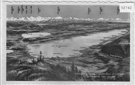 Lacs de Neuchatel et Morat - Panorama des Alpes