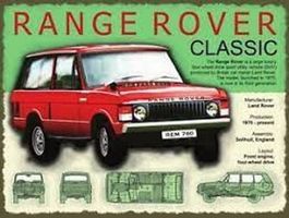Blechschild-RANGE ROVER-CLASSIC-ROT