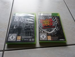XboX 360 The Beatles Rockband & Guitar Hero Warriors of Rock