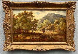 Antik Gemälde Englisch Schule um 1850
