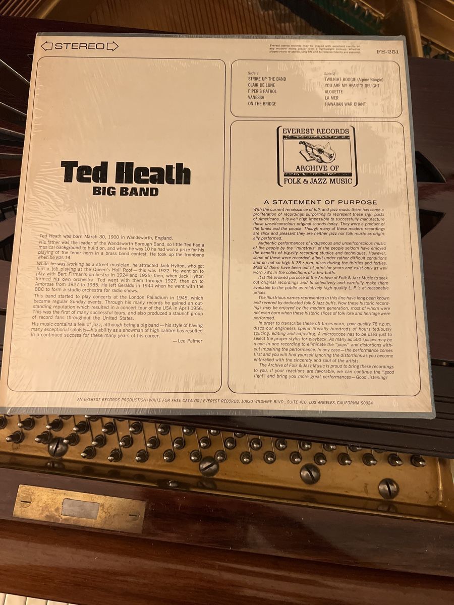 Schallplatten: LP TED HEATH BIG BAND – Gebraucht aus Soazza von RM-77 1