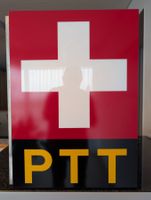 Original PTT Leucht-Schild Schweiz gebraucht guter Zustand