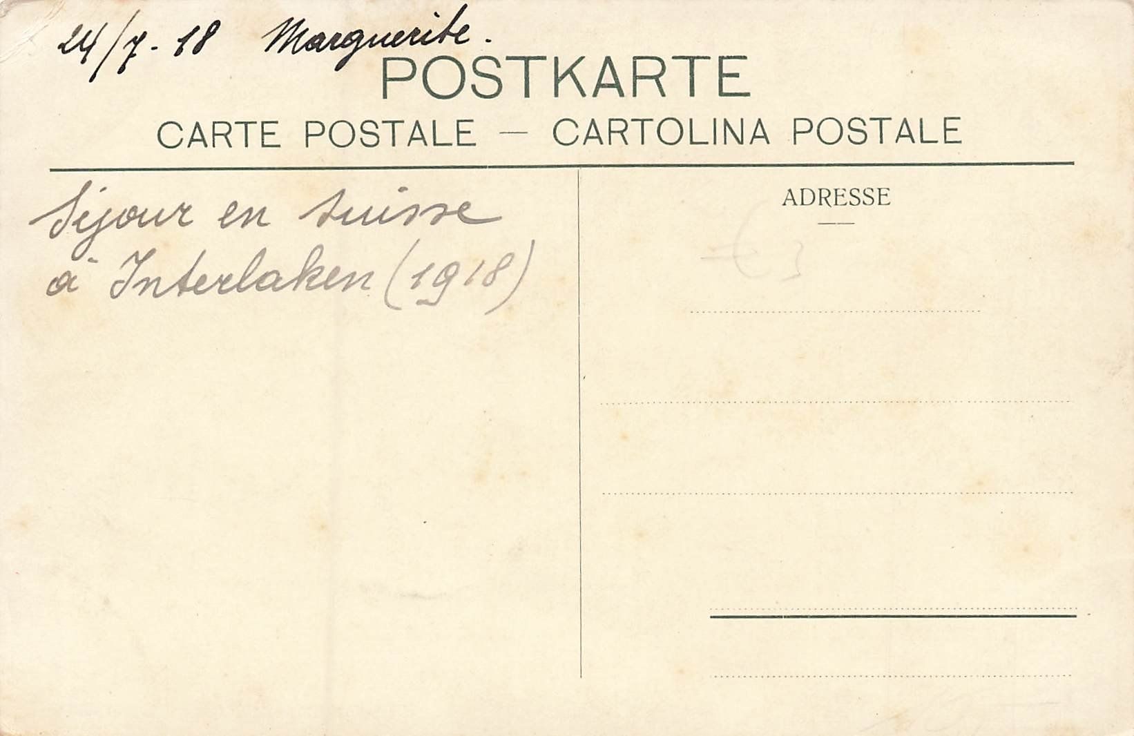 Cartes postales: Interlaken Seebad 1918 – D'occasion à Schwyz par Seffi56 1