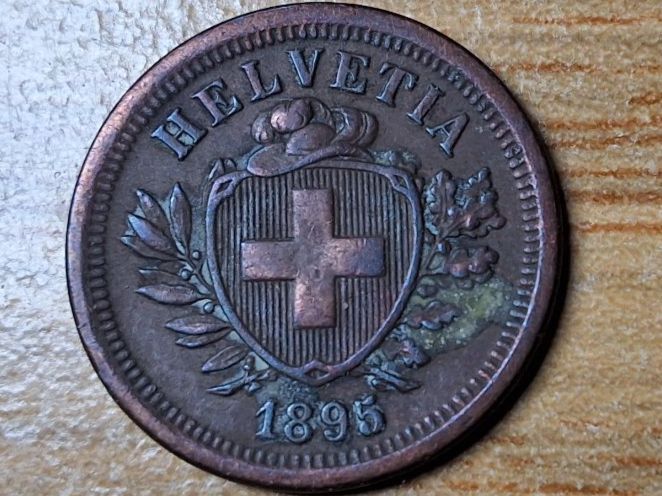 Alle Münzen: 1 Rappen 1895 – Gebraucht aus Münchenstein von purbach1