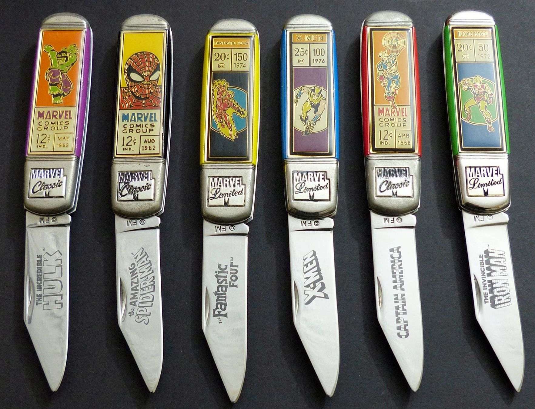 Fumetti: MARVEL COMPLETE SET 6 KNIVES SPIDER-MAN HULK THOR CA 1997 – Usato da Lugano venduto da YouWantUS 2