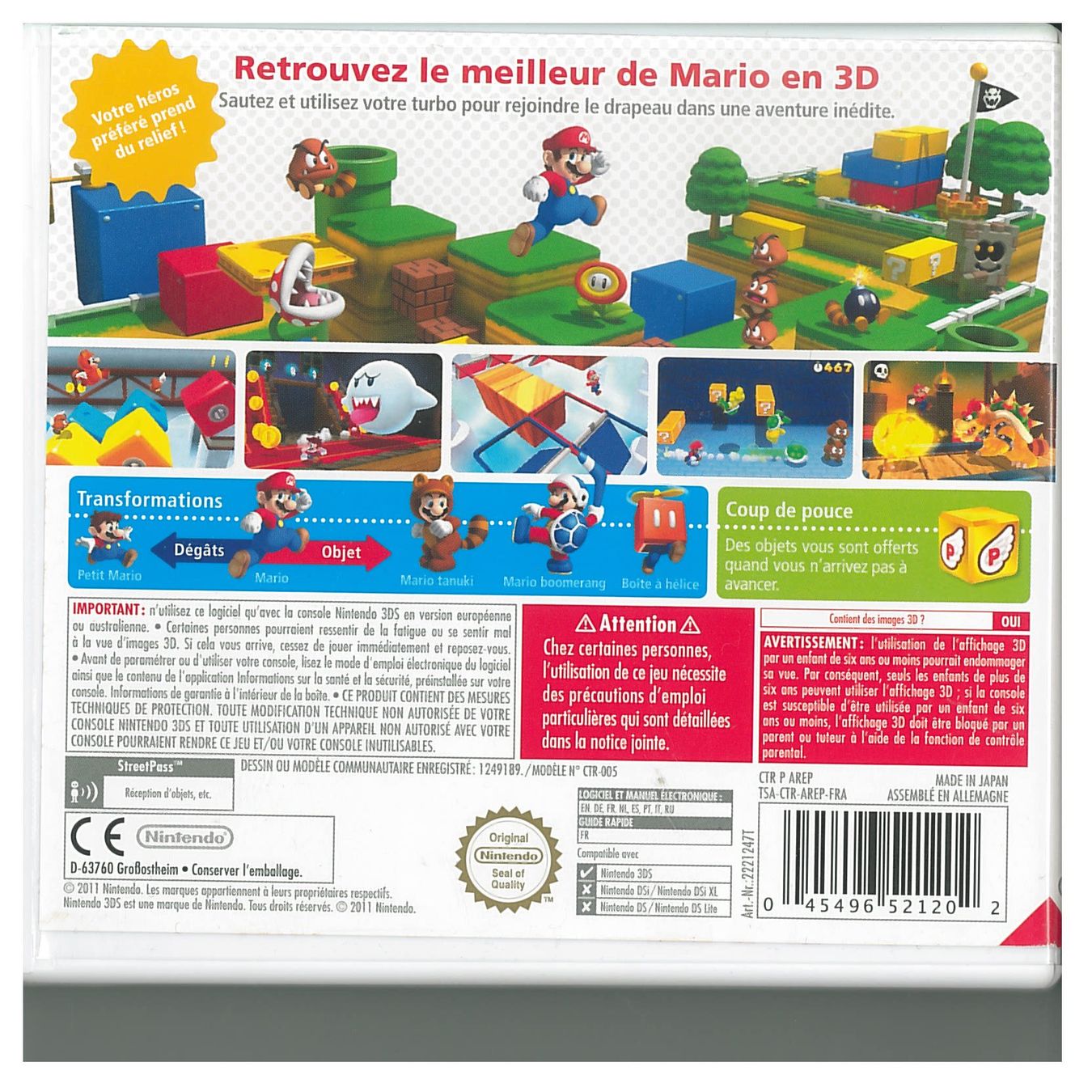 Jeux: Jeu Nintendo 3DS Super Mario 3D Land – D'occasion à Moutier par Loco65 1