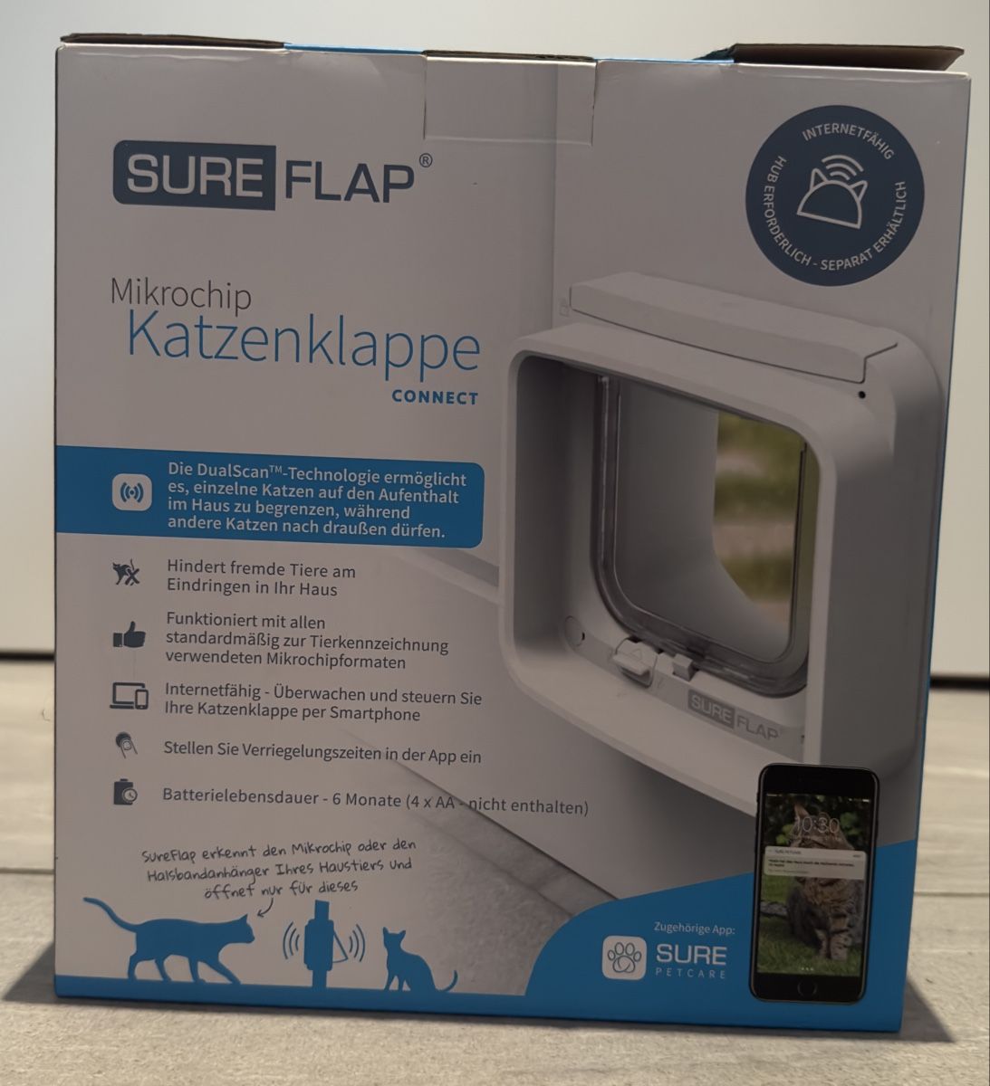 Gattaiole: SureFlap Microchip Katzenklappe Connect inkl. Hub – Nuovo (secondo la descrizione) da Zufikon venduto da Mela_85 1