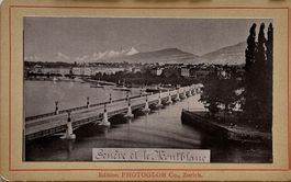 CDV Photoglob - Genève et le Mont Blanc