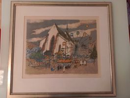 Kunstwerk Marco Richterich Barfüsserplatz Messe, gerahmt