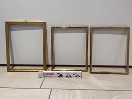 Drei schöne feine vergoldete Bilderrahmen! 3 Stk. Konvolut!