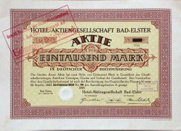 Hotel-AG Bad-Elster, Bad-Elster - 1921