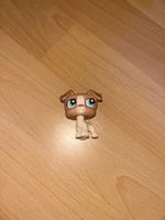 Figurine Littlest Pet Shop chien marron et blanc