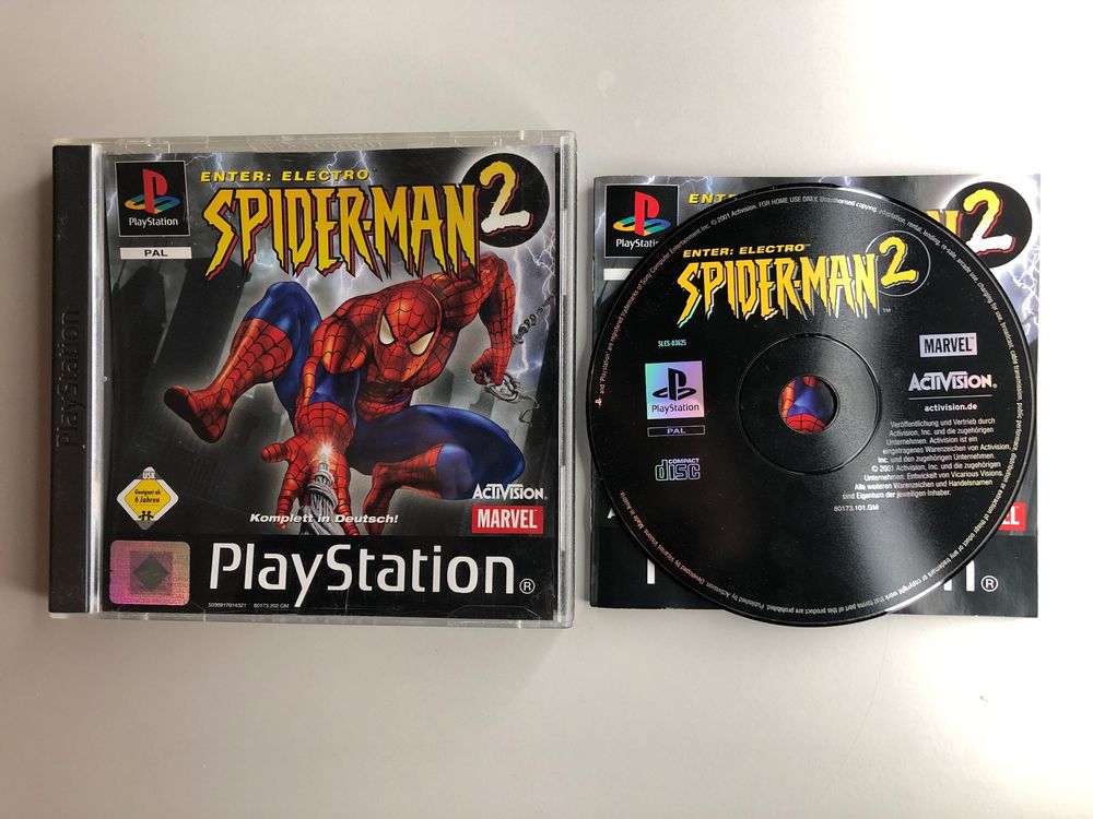 SPIDER-MAN 2 LA REVANCHE D'ELECTRO PS1 SONY PLAYSTATION 1 SANS NOTICE PAL FR