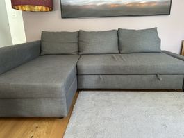 Ecksofa Schlafsofa grau mit Bettkasten guter Zustand