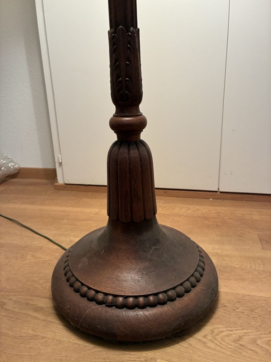 Lampade: Vintage Stehlampe mit Stoffschirm – Usato da Zürich venduto da Orvault 1