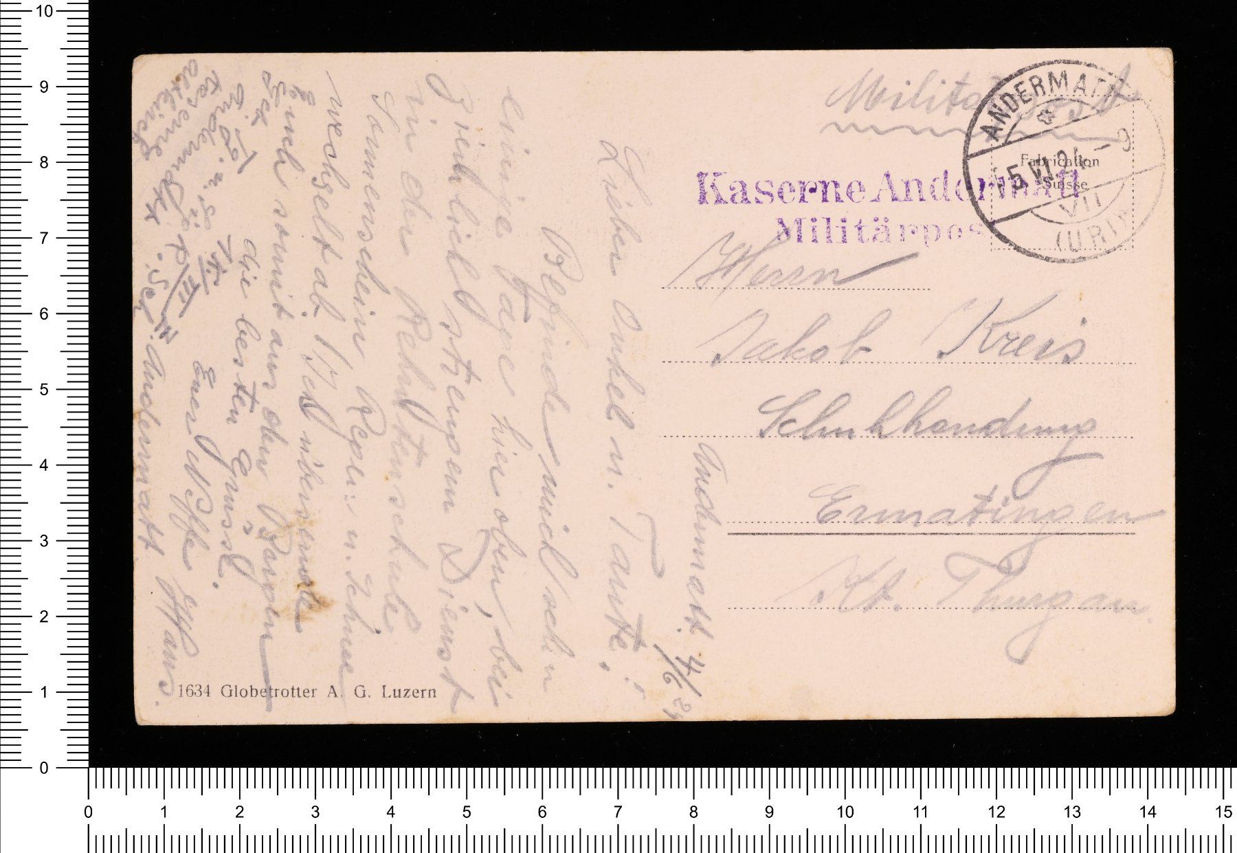 Cartoline postali: Andermatt , Friedenskaserne – Usato da Riehen venduto da Tignanello1 1