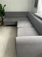 Ecksofa grau mit Kissen, frisch gereinigt, sehr bequem!