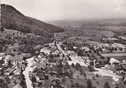 Cartoline postali: LEIBSTADT (Aarg) 1957 Flugaufnahme. – Usato da Schlieren venduto da Rapaelli