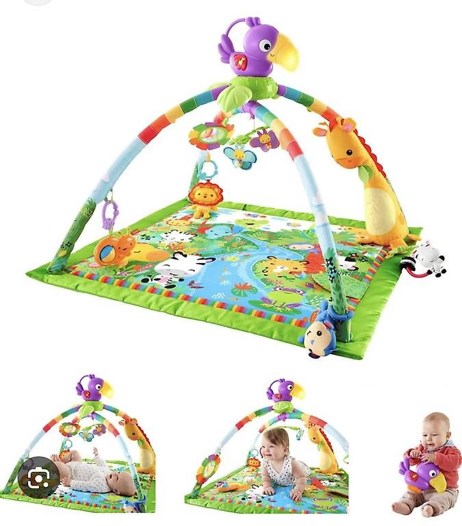 Tappeto da gioco: Fisher Price Activitymat Rainforest Erlebnisdecke Spielbogen – Usato da Zürich venduto da SebKat