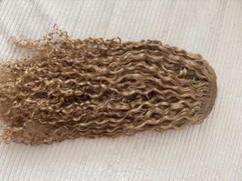 Ash Blonde Curly Clip-In Hair Extensions × 1 22" / 220 G - T