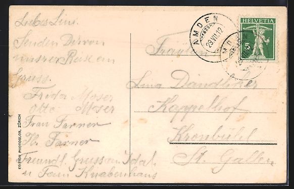 Cartoline postali: AK Amden, Teilansicht mit Strassenpartie – Usato da Berlin venduto da bartko-reher 1