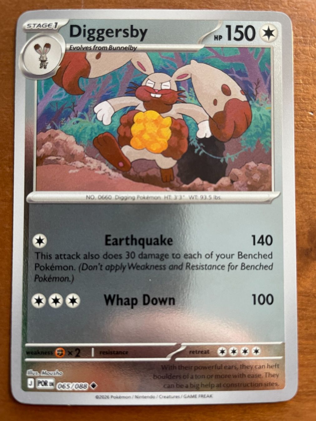 Pokémon Carte collezionabili: Pokemon Diggersby Reverse (Versand gratis) – Nuovo (secondo la descrizione) da Chur venduto da Angerson