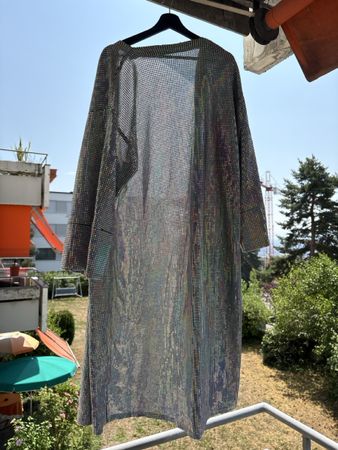 Kimono Mantel Glitzer lang Grösse L guter Zustand