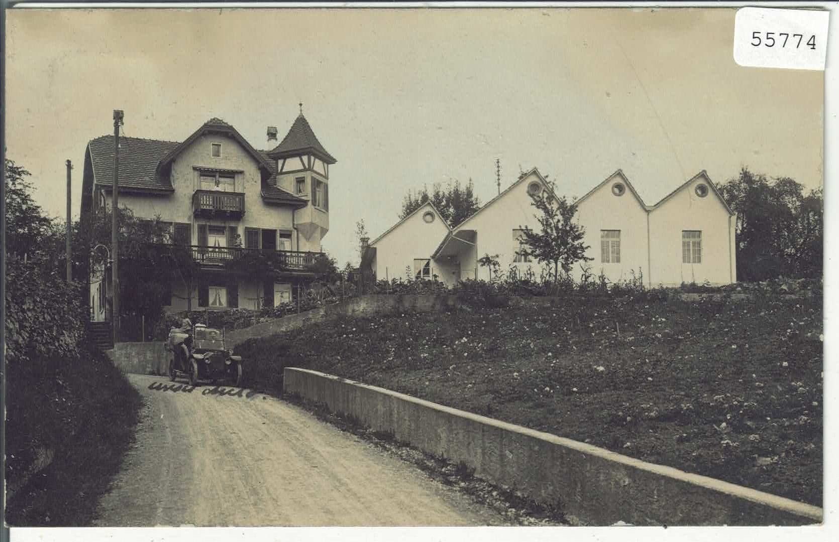 Cartoline postali: Villa mit kl. Fabrik - Besitzer mit Auto 1917 – Usato da Ettingen venduto da Kartenplanet