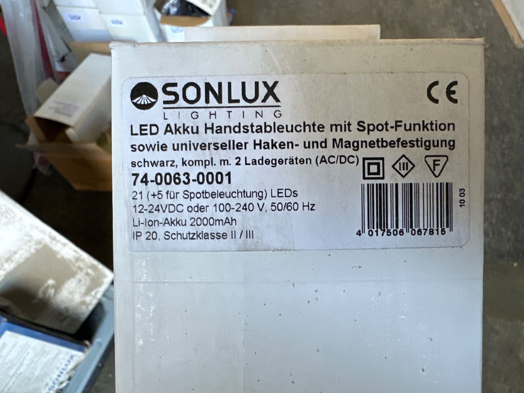 Lampade: neue Sonlux LED Handstableuchte – Nuovo e nell'imballaggio originale da Necker venduto da liq24 2