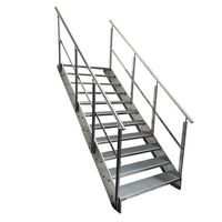 Stahltreppe 11 Stufen+Geländer 120x209cm