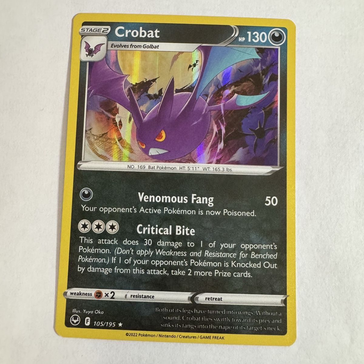 Pokémon Carte collezionabili: Pokémon Crobat - 105 / 195 - ENG – Nuovo (secondo la descrizione) da Staad SG venduto da miaCards