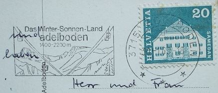 Cartoline postali: ADELBODEN Chalet Mondial des Eclaireuses – Usato da Jona venduto da philajona 1
